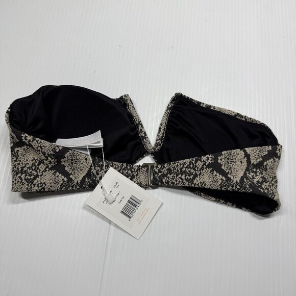 Andie Swim Top Bandeau The Scala Top In Snakeskin Size Small Summer Pool Swim - Picture 8 of 9